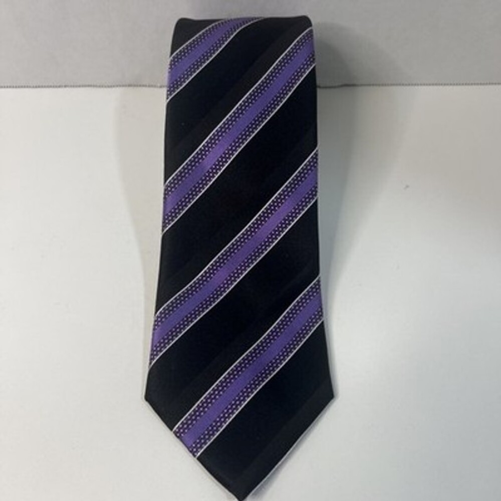 Sean John Black And Purple Striped Men’s Necktie